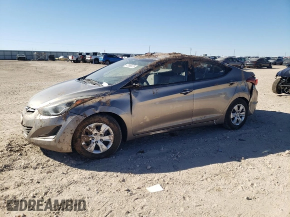 2016 Hyundai Elantra SE with VIN 5NPDH4AE8GH782749, listed as a Copart auction lot 47066475 with 100,352 mi miles and Salvage Title. Bid and sale history available at carsss.com. Image 1.