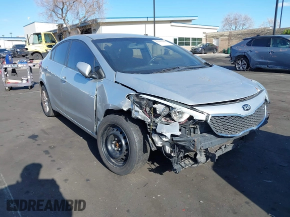 2014 Kia Forte EX with VIN KNAFX4A8XE5113415, listed as a IAAI auction lot 41841901 with Not Provided miles. Bid and sale history available at carsss.com. Image 1.