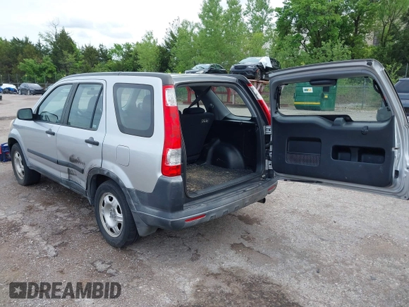 2006 Honda CR-V LX with VIN JHLRD78596C035974, listed as a IAAI auction lot 42119043 with 259,936 mi miles and . Bid and sale history available at carsss.com. Image 3.