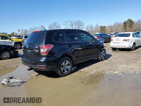 2015 Subaru Forester 2.5i with VIN JF2SJAAC2FG577232, listed as a Copart auction lot 45329485 with 272,542 mi miles and Clean Title. Bid and sale history available at carsss.com. Image 3.