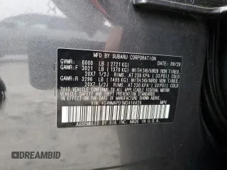 2021 Subaru Ascent Limited with VIN 4S4WMAPD1M3414420, listed as a Copart auction lot 59546195 with 74,192 mi miles and Salvage title. Bid and sale history available at DreamBid. Image 13.