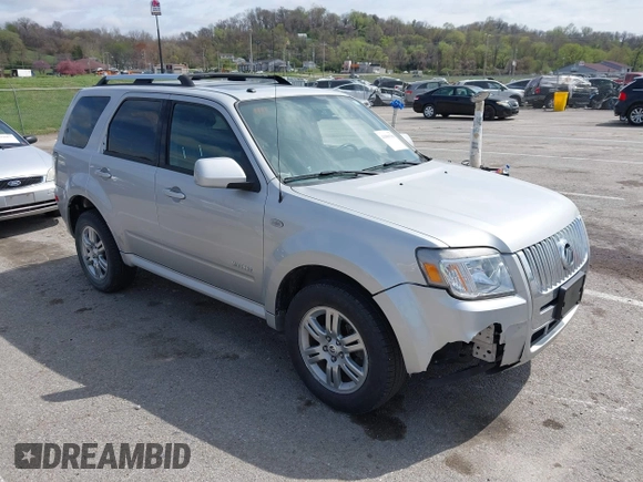 2008 Mercury Mariner Premier with VIN 4M2CU97198KJ12620, listed as a IAAI auction lot 41909389 with 131,884 mi miles and . Bid and sale history available at DreamBid. Image 1.