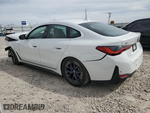 2023 BMW i4 eDrive40 with VIN WBY73AW06PFN62929, listed as a Copart auction lot 49281324 with 13,015 mi miles. Bid and sale history available at carsss.com. Image 2.