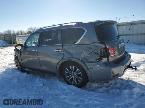 2020 Nissan Armada SL with VIN JN8AY2NC1LX519120, listed as a Copart auction lot 87589765 with 0 mi miles and Salvage Title. Bid and sale history available at carsss.com. Image 2.