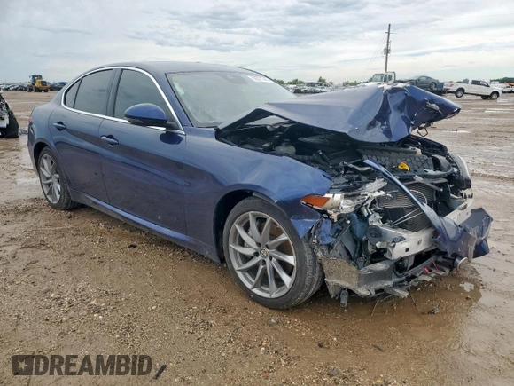 2021 Alfa Romeo Giulia with VIN ZARFAMAN6M7639186, listed as a Copart auction lot 58371745 with 46,162 mi miles and Salvage title. Bid and sale history available at DreamBid. Image 4.