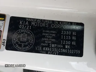 2022 Kia Stinger GT2 with VIN KNAE55LC5N6102759, listed as a Copart auction lot 49827825 with 101,311 mi miles and Salvage Title. Bid and sale history available at DreamBid. Image 12.