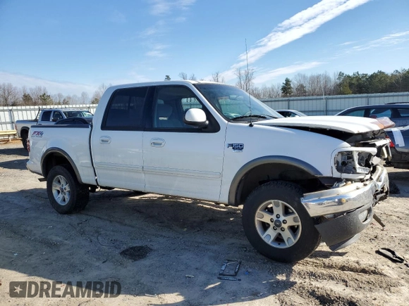 2003 Ford F-150 XLT with VIN 1FTRW08L63KA82555, listed as a Copart auction lot 46409455 with 201,942 mi miles and Clean Title. Bid and sale history available at carsss.com. Image 4.