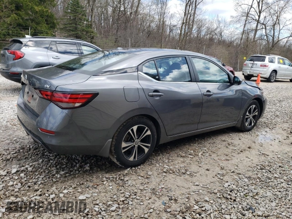 2022 Nissan Sentra SV with VIN 3N1AB8CV2NY296465, listed as a Copart auction lot 52352655 with 37,403 mi miles and Salvage Title. Bid and sale history available at DreamBid. Image 3.