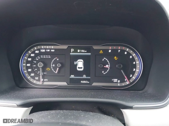 2022 Hyundai Tucson SEL with VIN 5NMJBCAEXNH141045, listed as a IAAI auction lot 41433930 with 46,863 mi miles. Bid and sale history available at carsss.com. Image 7.