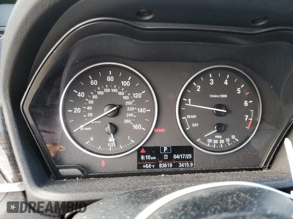 2016 BMW X1 xDrive28i with VIN WBXHT3Z34G4A49509, listed as a Copart auction lot 52992105 with 83,619 mi miles and Salvage Title. Bid and sale history available at carsss.com. Image 9.