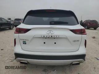 2023 Infiniti QX50 Luxe with VIN 3PCAJ5BA8PF121360, listed as a Copart auction lot 42991135 with 16,340 mi miles and Salvage title. Bid and sale history available at DreamBid. Image 6.