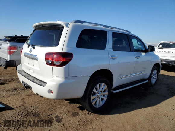 2018 Toyota Sequoia Platinum with VIN 5TDDY5G11JS158125, listed as a Copart auction lot 47347404 with 105,169 mi miles. Bid and sale history available at carsss.com. Image 3.