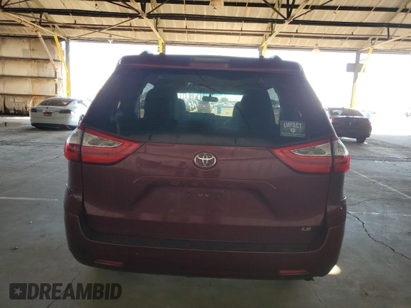 2017 Toyota Sienna LE Auto Access Seat with VIN 5TDKZ3DCXHS806585, listed as a Copart auction lot 50277635 with 162,936 mi miles and Salvage Title. Bid and sale history available at carsss.com. Image 6.