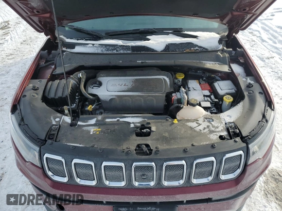 2022 Jeep Compass Latitude Lux with VIN 3C4NJDFB2NT221516, listed as a Copart auction lot 45726005 with 16,953 mi miles and Salvage title. Bid and sale history available at DreamBid. Image 14.