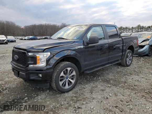 2019 Ford F-150 XL with VIN 1FTEW1EP5KFC28415, listed as a Copart auction lot 87907695 with 39,981 mi miles and Salvage Title. Bid and sale history available at carsss.com. Image 1.
