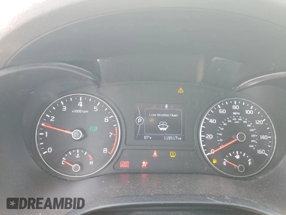 2018 Kia Optima S with VIN 5XXGT4L37JG199230, listed as a Copart auction lot 58444465 with 118,517 mi miles and Salvage title. Bid and sale history available at DreamBid. Image 9.