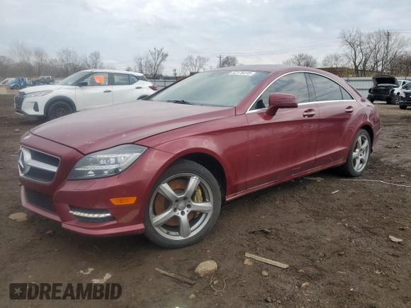 2013 Mercedes-Benz CLS 550 with VIN WDDLJ9BB0DA065725, listed as a Copart auction lot 52176415 with 93,629 mi miles and Salvage Title. Bid and sale history available at DreamBid. Image 1.