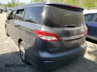 2015 Nissan Quest SV with VIN JN8AE2KP7F9120821, listed as a Copart auction lot 53998065 with 106,702 mi miles and Salvage Title. Bid and sale history available at carsss.com. Image 2.