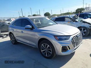 2023 Audi Q5 Sportback S line Premium with VIN WA14AAFY7P2112384, listed as a IAAI auction lot 41254046 with 20,269 mi miles and . Bid and sale history available at DreamBid. Image 1.