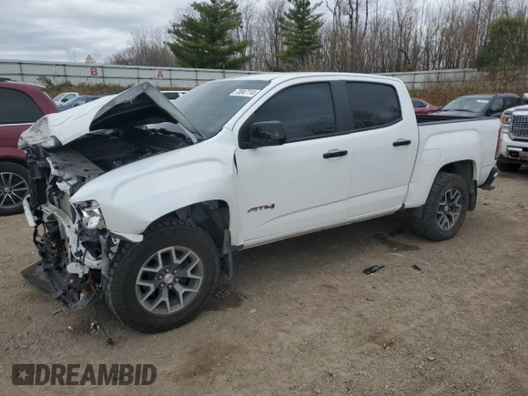2021 GMC Canyon 4WD AT4 w/Cloth with VIN 1GTG6FEN9M1117578, listed as a Copart auction lot 78047114 with 64,955 mi miles and Salvage Title. Bid and sale history available at carsss.com. Image 1.