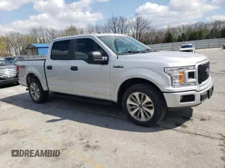 2018 Ford F-150 XL with VIN 1FTEW1C54JKF74723, listed as a Copart auction lot 52547465 with 107,232 mi miles and Salvage title. Bid and sale history available at DreamBid. Image 4.