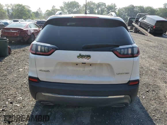 2019 Jeep Cherokee Limited with VIN 1C4PJMDX1KD293624, listed as a Copart auction lot 61102005 with 57,321 mi miles and Salvage title. Bid and sale history available at DreamBid. Image 6.