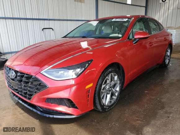 2021 Hyundai Sonata SEL with VIN KMHL64JA6MA146098, listed as a Copart auction lot 51023175 with 112,001 mi miles and Salvage Title. Bid and sale history available at carsss.com. Image 1.