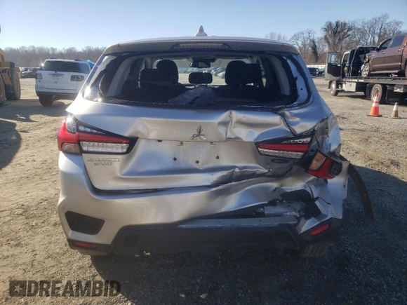 2022 Mitsubishi Outlander Sport ES with VIN JA4ARUAU8NU019330, listed as a Copart auction lot 87734505 with 51,666 mi miles and Salvage Title. Bid and sale history available at carsss.com. Image 6.