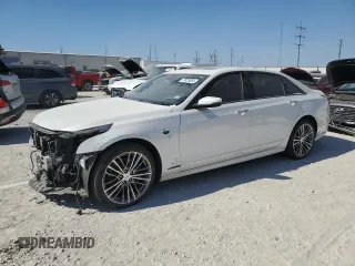 2019 Cadillac CT6 Sport AWD with VIN 1G6KP5R63KU143922, listed as a Copart auction lot 77029064 with 56,947 mi miles and Salvage title. Bid and sale history available at DreamBid. Image 1.