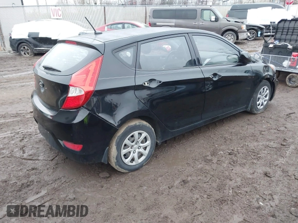 2014 Hyundai Accent GS with VIN KMHCT5AE9EU197712, listed as a IAAI auction lot 41493618 with 83,890 mi miles. Bid and sale history available at carsss.com. Image 4.
