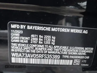 2024 BMW 4 Series 430i xDrive with VIN WBA73AV05RFS35389, listed as a IAAI auction lot 41144465 with 14,661 mi miles. Bid and sale history available at carsss.com. Image 9.