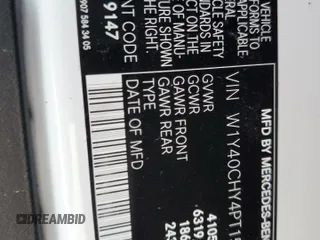 2023 Mercedes-Benz Sprinter Cargo Cargo with VIN W1Y40CHY4PT159007, listed as a Copart auction lot 86635434 with Not Provided miles and Salvage Title. Bid and sale history available at DreamBid. Image 15.