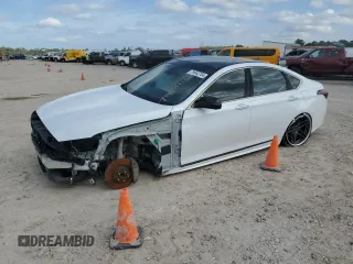 2018 Genesis G80 3.3T Sport with VIN KMHGN4JB3JU229172, listed as a Copart auction lot 79942754 with 106,202 mi miles and Salvage Title. Bid and sale history available at carsss.com. Image 1.