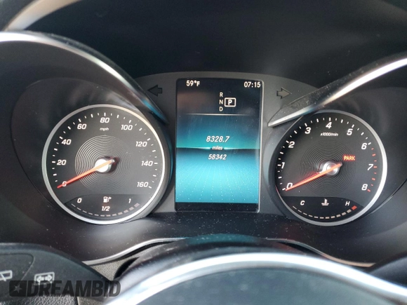 2020 Mercedes-Benz GLC 300 with VIN W1N0G8DBXLF763269, listed as a Copart auction lot 53330685 with 58,342 mi miles and Salvage title. Bid and sale history available at DreamBid. Image 9.