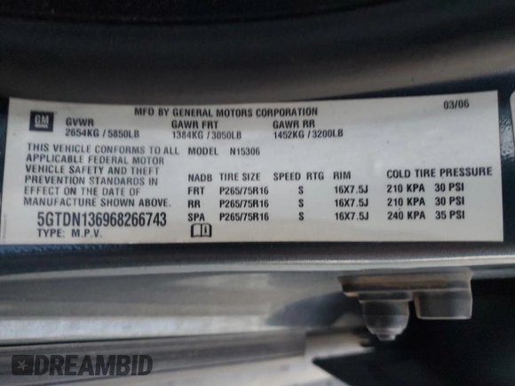 2006 Hummer H3 with VIN 5GTDN136968266743, listed as a Copart auction lot 76889184 with 191,502 mi miles and Salvage Title. Bid and sale history available at carsss.com. Image 13.