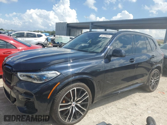 2023 BMW X5 M50i z VIN 5UXJU4C09P9P94657, wystawiony jako Copart lot #50709685 z przebiegiem Nie podano mil oraz Szkoda całkowita • Salvage title. Historia ofert i sprzedaży dostępna na DreamBid. Obrazek 1.