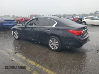 2014 Infiniti Q50 Premium with VIN JN1BV7AR9EM707892, listed as a Copart auction lot 63298055 with 144,391 mi miles and Salvage title. Bid and sale history available at DreamBid. Image 2.