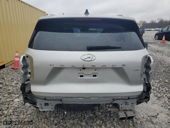 2024 Hyundai Palisade SEL with VIN KM8R4DGE4RU697548, listed as a Copart auction lot 43735285 with 12,542 mi miles and Salvage Title. Bid and sale history available at carsss.com. Image 6.