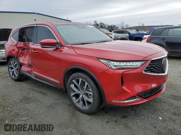 2022 Acura MDX Technology with VIN 5J8YD9H44NL002070, listed as a Copart auction lot 43171615 with 48,630 mi miles and Salvage title. Bid and sale history available at DreamBid. Image 4.