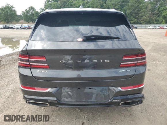 2024 Genesis GV80 with VIN KMUHCESC5RU162434, listed as a Copart auction lot 61974415 with 5,186 mi miles and Salvage title. Bid and sale history available at DreamBid. Image 6.