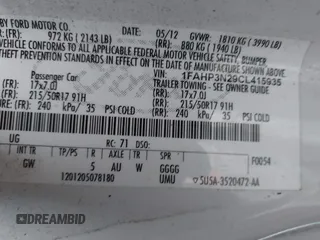 2012 Ford Focus Titanium with VIN 1FAHP3N29CL415935, listed as a IAAI auction lot 42004275 with 227,262 mi miles and . Bid and sale history available at carsss.com. Image 9.