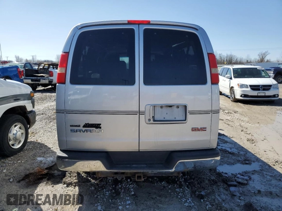 2011 GMC Savana Cargo Van YF7 Upfitter with VIN 1GDS7DC40B1115667, listed as a Copart auction lot 49587835 with 128,296 mi miles and Salvage Title. Bid and sale history available at carsss.com. Image 6.
