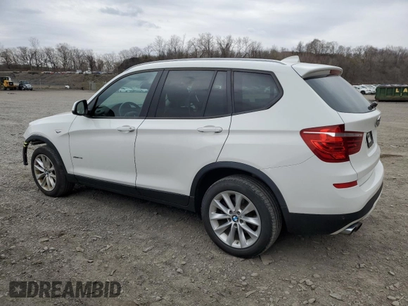 2016 BMW X3 xDrive28i with VIN 5UXWX9C58G0D82226, listed as a Copart auction lot 51960465 with 129,066 mi miles and Salvage Title. Bid and sale history available at DreamBid. Image 2.