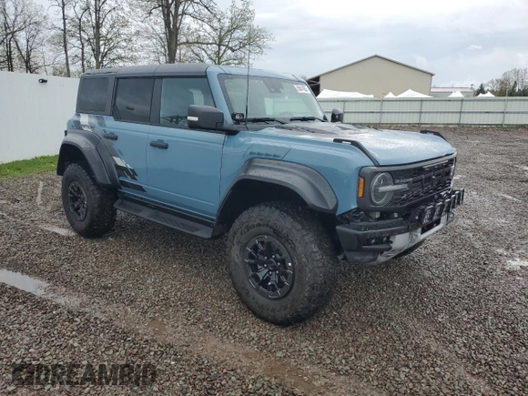 2023 Ford Bronco Raptor with VIN 1FMEE5JR9PLC09582, listed as a Copart auction lot 55841805 with 873 mi miles and Salvage Title. Bid and sale history available at DreamBid. Image 4.