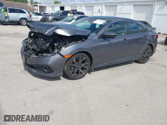 2019 Honda Civic Sedan Sport with VIN 19XFC2F8XKE035939, listed as a IAAI auction lot 42032928 with 84,414 mi miles. Bid and sale history available at carsss.com. Image 18.