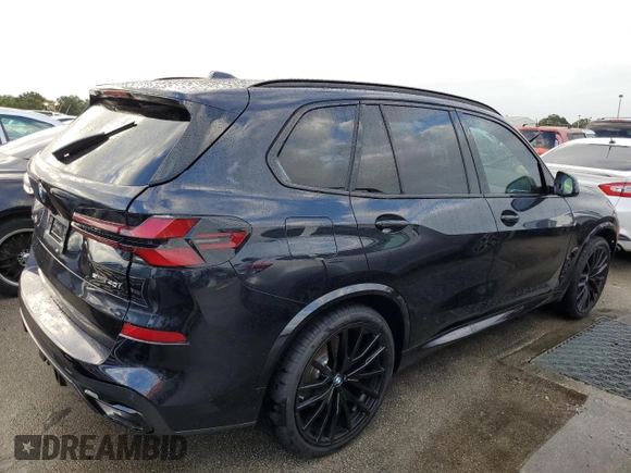 2025 BMW X5 sDrive40i with VIN 5UX13EU05S9W56291, listed as a Copart auction lot 73857164 with 0 mi miles and Salvage Title. Bid and sale history available at carsss.com. Image 3.