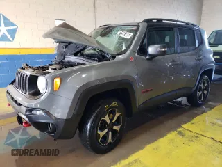 2020 Jeep Renegade Trailhawk z VIN ZACNJBC11LPL17719, wystawiony jako Copart lot #42116165 z przebiegiem 93 144 mil mil oraz Czysty tytuł • Clean title. Historia ofert i sprzedaży dostępna na DreamBid. Obrazek 1.