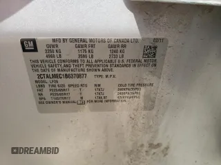 2011 GMC Terrain SLE-1 с VIN 2CTALMEC1B6370877, выставлен на аукционе Copart как лот 52819715 с пробегом Не указан миль и Списание • Salvage title. История ставок и продаж доступна на DreamBid. Изображение 16.