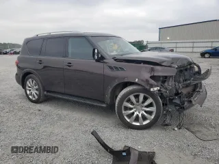 2012 Infiniti QX56 7-passenger with VIN JN8AZ2NFXC9517801, listed as a Copart auction lot 72724824 with 131,185 mi miles and Salvage Title. Bid and sale history available at carsss.com. Image 4.