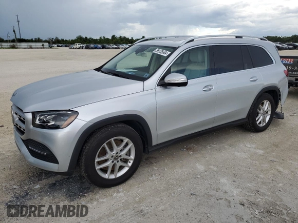 2020 Mercedes-Benz GLS 450 with VIN 4JGFF5KE3LA124028, listed as a Copart auction lot 58235684 with 36,697 mi miles and Salvage Title. Bid and sale history available at DreamBid. Image 1.